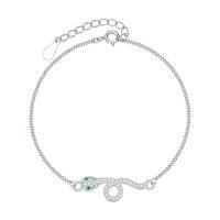 wholesale TOUPOP 925 Sterling Silver Bracelets For Women Adjustable Star Charm Bracelet Elegant Jewelry Christmas Gift For Wife Mom Girlfriend -style_name:Snake bracelet