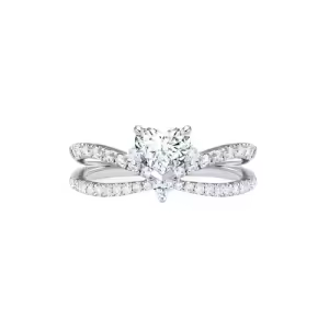 B-Twisted Moissanite Ring