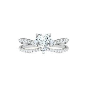 B-Twisted Moissanite Ring