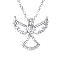 wholesale Butterfly/dragonfly Necklace 925 Sterling Silver Dragonfly/butterfly Gifts For Women Dragonfly Butterfly Pendant Jewelry Gifts For Women Mom Wife Girlfriend Christmas Anniversary Birthday Valentine's Day Graduation -style_name:E - Angel