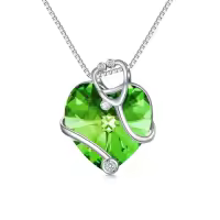 TOUPOP Sterling Silver Crystal Stethoscope Necklace Nursing Jewelry Gifts-color_name:05-May