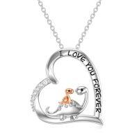 wholesale Animal Necklace 925 Sterling Silver Animal Pendant Women Jewelry Christmas Gifts For Women -style_name:Dinosaur