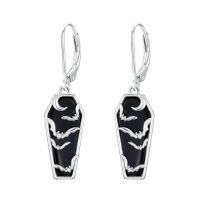 wholesale Coffin/bat/cat/spider/irish Claddagh/music Note Earrings For Women 925 Sterling Silver Dangle Earring Gothic Jewelry Halloween Patricks Day Gifts For Friends Daughter Her -style_name:2-bat-coffin