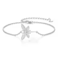 TOUPOP Sterling Silver Opal Butterfly Phoenix Dove Dragonfly Hummingbird Bracelet-style_name:Dragonfly