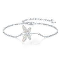 wholesale Butterfly/phoenix/dove/dragonfly/hummingbird Bracelet For Women 925 Sterling Silver Opal Bracelet Dainty Link Jewelry Birthday Christmas Gifts For Women Her -style_name:Dragonfly