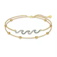 TOUPOP 925 Sterling Silver Sea Turtles Elephant Wave Cross Anklet-style_name:20-Wave