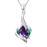 wholesale Birthstone Necklace For Women 925 Sterling Silver Teardrop Pendant Fine Jewelry Birthday Christmas Gifts For Women Her Wife Girlfriend -color_name:06-June-Alexandrite