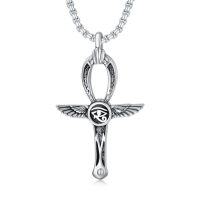 wholesale Lion/wolf/star Of David/eye Of Horus Necklace S925 Sterling Silver Celtic Pendant Men's Jewelry Suitable For Father Boyfriend Christmas Anniversary Birthday Gift -style_name:Cross-Ankh