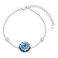 wholesale TOUPOP Christmas Gifts For Women Celtic Bracelet 925 Sterling Silver Good Luck Celtic Knot Bracelets Irish Jewelry Gifts For Women Wife Daughter Anniversary Birthday Gifts For Her -color_name:Silver Evil Eye