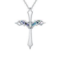 wholesale Butterfly/dragonfly Necklace 925 Sterling Silver Dragonfly/butterfly Gifts For Women Dragonfly Butterfly Pendant Jewelry Gifts For Women Mom Wife Girlfriend Christmas Anniversary Birthday Valentine's Day Graduation -style_name:B - Cross Bat