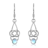 TOUPOP 925 Sterling Silver Celtic Knot Dangle Drop Earrings Irish Jewelry Gifts-style_name:Celtic - 01