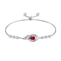 wholesale Infinity Birthstone Bracelet For Women 925 Sterling Silver Infinity Love Birthday Jewelry Christmas Gifts For Women Mom Wife Girlfriend -color_name:07-July-Ruby