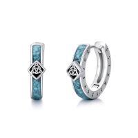 wholesale Viking/celtic/cross/ankh Hoop Earrings For Men Women 925 Sterling Silver Turquoise Hoop Earrings Norse Viking Jewelry Christmas Gifts For Men Women Friend -style_name:Celtic Knot