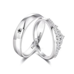 C Wedding Ring Set
