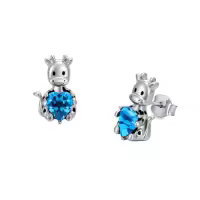 TOUPOP 925 Sterling Silver Crystal Animal Stud Earrings For Women Gifts-style_name:Giraffe