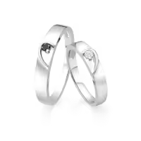 TOUPOP 10k 14k 18k Gold Moissanite Couples Wedding Band Sets-style_name:C Wedding Ring Set