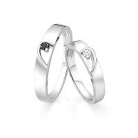 wholesale TOUPOP Personalized Moissanite Couples Rings Wedding Band Sets For Him And Her 925 Sterling Silver 10k 14k 18k Gold Engagement Wedding Ring Anniversary Valentine's Day Gift -style_name:C Wedding Ring Set