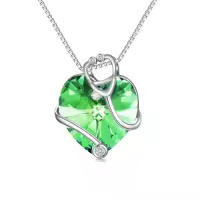 TOUPOP Sterling Silver Crystal Stethoscope Necklace Nursing Jewelry Gifts-color_name:08-August