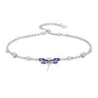 wholesale TOUPOP Womens Anklet 925 Sterling Silver Beaded Celtic Infinity Butterfly Anklet Bracelet Dainty Ankle Adjustable 11" Ankle Jewelry Gifts For Women Summer Beach Birthday Graduation Holiday Gift -style_name:Dragonfly Anklets