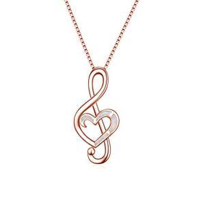 A-White opal musical cross necklace