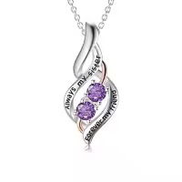 TOUPOP Sterling Silver Sister Necklace Fashion Jewelry Gifts For Women-style_name:02-Feb-Always My Sister Forever My Friend