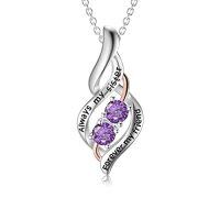 wholesale TOUPOP Christmas Gifts For Sister Sister Necklace Sterling Silver Fashion Jewelry Gifts For Women Friend Female Friendship Lasts Forever -style_name:02-Feb-Always My Sister Forever My Friend