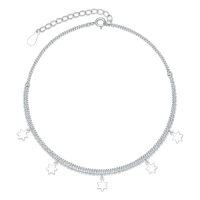 wholesale TOUPOP 925 Sterling Silver Ankle Bracelets For Women Adjustable Anklet Elegant Foot Jewelry Birthday Gift For Her Wife Mom Girlfriend -style_name:Star Shape Double Layer