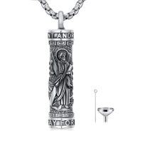 wholesale TOUPOP Saint Urn Necklace For Men Women, 925 Silver Sterling Religion Urn Pendant Cremation Jewelry For Ashes Necklace Memorial Keepsake Jewelry Gifts For Men Father Son -style_name:H01-St Andrew