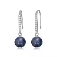 TOUPOP Sterling Silver Crystal Dangle Stud Earrings Women Girls Gift-color_name:Iolite Stone