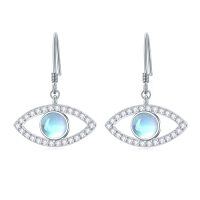 wholesale TOUPOP Moonstone Earrings Sterling Silver Dangle Drop Earrings Moonstone Jewelry Gifts For Women Mother Christmas Birthday -style_name:3-Evil Eye