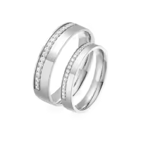 TOUPOP 10k Gold Moissanite Wedding Rings Set For Couples-style_name:C Wedding Ring Set