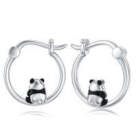 wholesale Softball/golf/volleyball/soccer/football/basketball Hoop Earrings 925 Sterling Silver Hoop Sports Earrings Sports Jewelry Christmas Gifts For Women -style_name:H-Panda