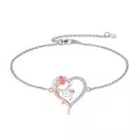 TOUPOP Sterling Silver Cute Animal Bracelet Women's Jewelry Christmas Gift-style_name:Sloth