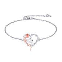 wholesale TOUPOP Christmas Gifts Cute Animal Bracelet For Women 925 Sterling Silver Animal Jewelry Brithday Christmas Gift -style_name:Sloth