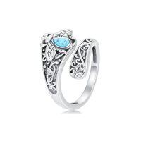 wholesale TOUPOP Adjustable Turquoise Rings For Women Turquoise Spoon Ring, 925 Sterling Silver Open Vintage Oxidized Thumb Boho Rings Jewelry Birthday Anniversary Christmas Gifts For Women -style_name:Bee ring