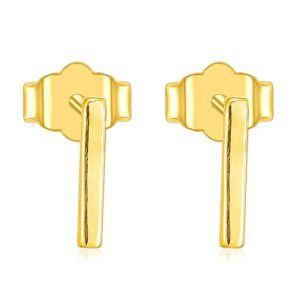 Gold Bar Stud 14k Gold