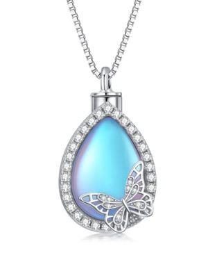Moonstone Butterfly Urn Necklace