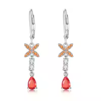 TOUPOP Sterling Silver Teardrop Geometry Dangling Drop Earrings Gifts For Women-style_name:Teardrop