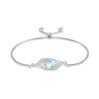 wholesale 925 Sterling Silver Birthstone Bracelet For Women Dainty Infinity Bracelet Fine Jewelry Birthday Christmas Gifts For Her Mom Wife -color_name:06-Jun.-Moonstone
