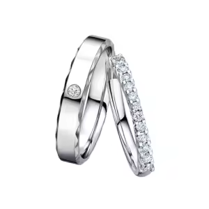 C Wedding Ring Set
