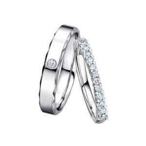 C Wedding Ring Set