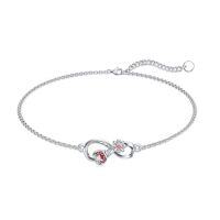 wholesale TOUPOP Sterling Silver Bracelet Dragonfly/butterfly/ladybug/four Leaf Clover Celtic Bracelets Adjustable Jewelry Christmas Birthday Gifts For Women -style_name:Ladybug