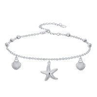 wholesale Ankle Bracelets For Women 925 Sterling Silver Layered Sea Turtles/elephant/wave/cross Anklet Summer Ocean Beach Jewelry Christmas Gifts For Women -style_name:15-Starfish Bracelet