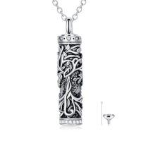 wholesale TOUPOP Tree Of Life Urn Necklaces For Ashes, Cylinder Bar Urn Necklace Sterling Silver Family Tree Keepsake Necklace For Ashes Memorial Cremation Jewelry For Ashes Gifts For Women Mom Sister -style_name:Tree of Life Women