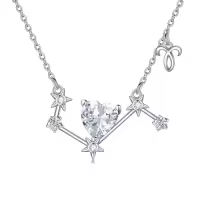 TOUPOP Sterling Silver Stone Astrology Zodiac Constellation Necklace-style_name:04_Aries(3.21-4.19)_Cubic Zirconianeckalace