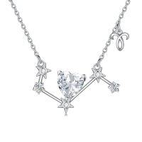 wholesale TOUPOP 925 Sterling Silver Astrology 12 Constellation Horoscope Sign Astrology Zodiac Star Necklace Birthday Gifts For Women Mom -style_name:04_Aries(3.21-4.19)_Cubic Zirconianeckalace