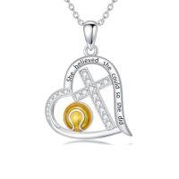 wholesale Sports Necklace For Women 925 Sterling Silver Cross Football/soccer/softball/volleyball Necklace Pendant Sports Jewelry Christmas Gifts For Women -style_name:1-Tennis