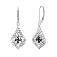TOUPOP Sterling Silver Lotus Axolotl Hummingbird Sea Turtle Dangle Drop Earrings-style_name:Filigree Earrings