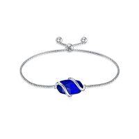 wholesale Bracelet For Women 925 Sterling Silver Dainty Simple Gemstone Link Bracelet Fine Jewelry Birthday Christmas Gifts For Women Her Mom (fully Adjustable To 9 Inches) -color_name:A-Sapphire-September