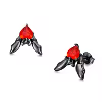 TOUPOP 925 Sterling Silver Crystal Animal Stud Earrings For Women Gifts-style_name:Bat